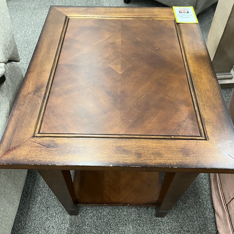 Two Tier Wood End Table