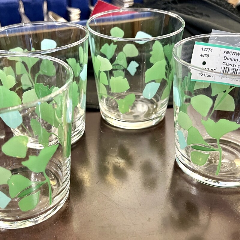 Glasses Ikea Ginko Leaf, -Size: Set 4
