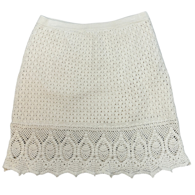 Athleta Lined Crochet Skirt
100% Cotton
Color:  Cream
Size: Medium