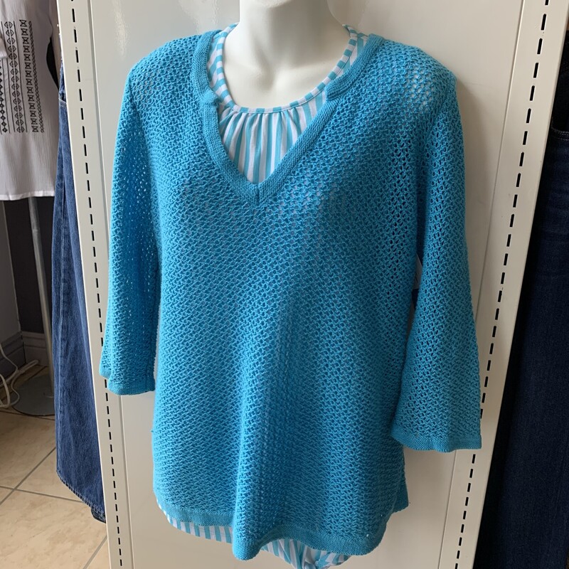 Summer Popover Knitted,
Colour: Teal,
Size: M / L