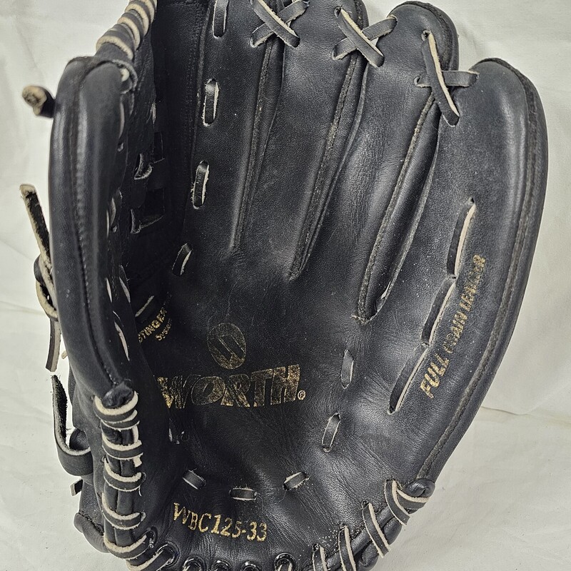 Pre-owned Worth Copperhead Series Softball Glove, Right Hand Throw, Size: 12.5in