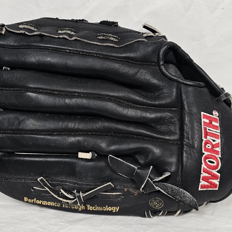 Pre-owned Worth Copperhead Series Softball Glove, Right Hand Throw, Size: 12.5in