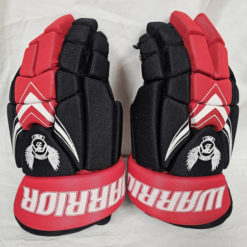 Pre-owned Warrior AK27 Hockey Gloves, Black & Red, Size: 13