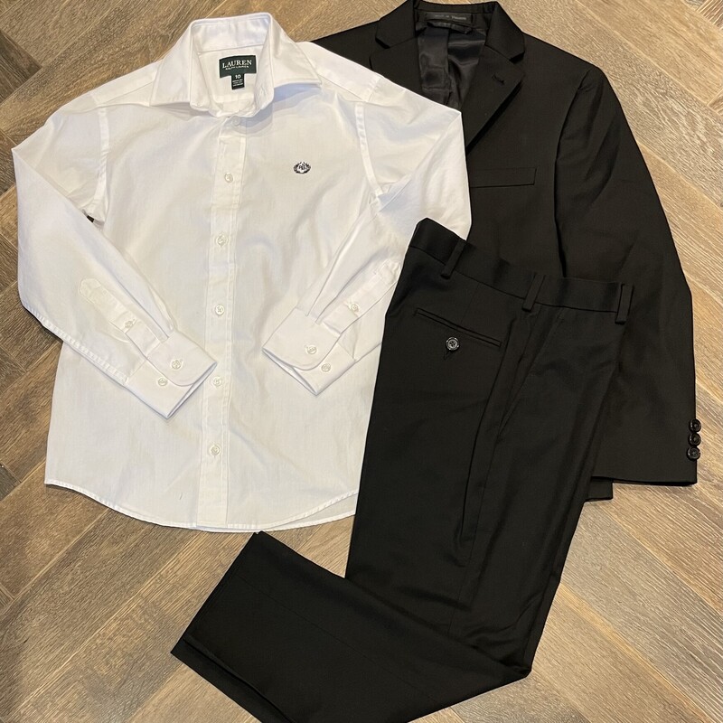 Ralph Lauren  Suit  3pc, Black, Size: 10Y