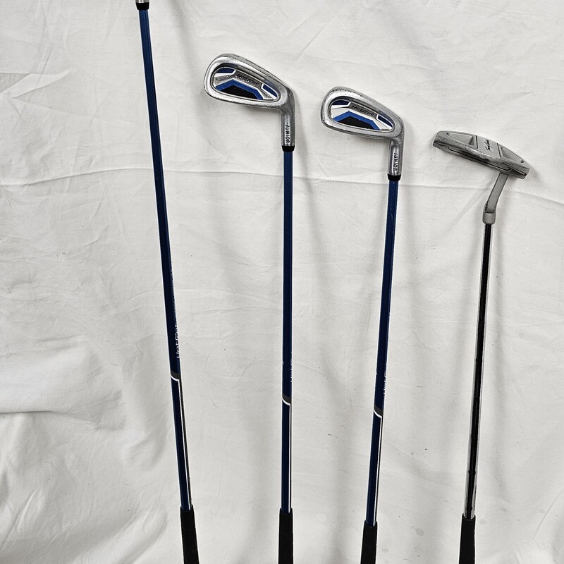 Pre-owned Tommy Armour Hot Scot Junior Golf Set, 4 Clubs: Driver, 7 Iron, Pitching Wedge, Putter, & Bag, Size: Jr (5-9) Right Hand
