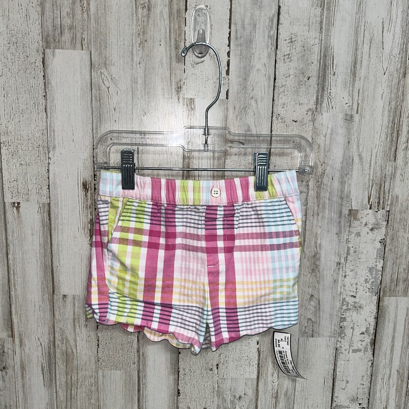 3T Pink Plaid Shorts, Pink, Size: Girl 3T