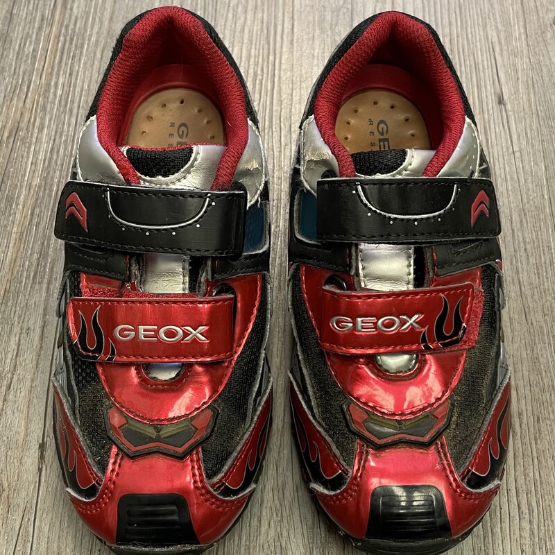 Geox Velcro Shoes, Red, Size: 10T