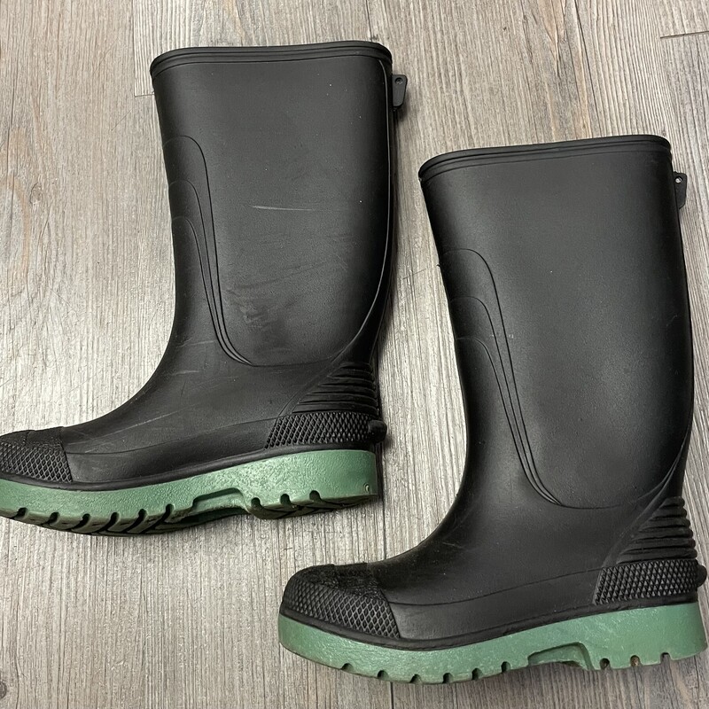 Black, Rain Boots Black, Size: 11Y