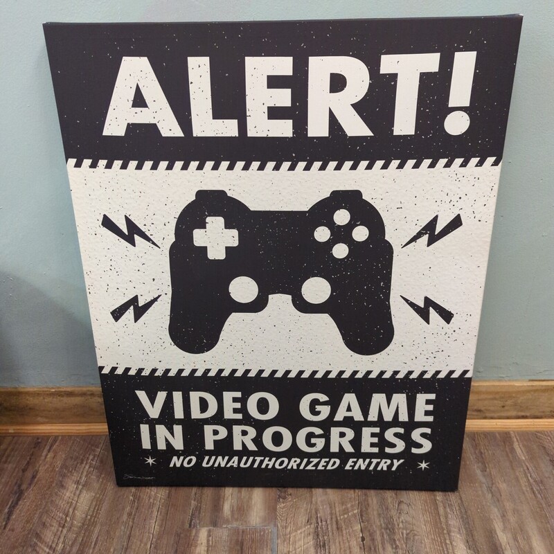 Alert Video Game Wall Art