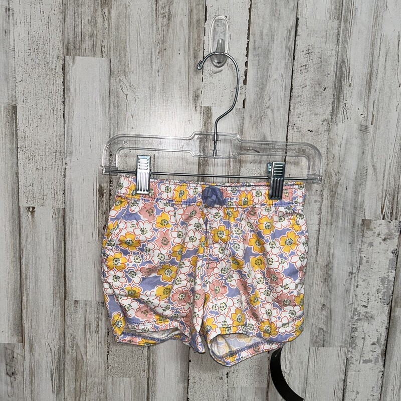 4T Lilac Floral Shorts, Purple, Size: Girl 4T