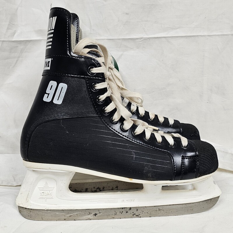 Pre-owned CCM Champion 90 Hockey Skates, Size: 10. Shoe size 11= Hockey Skate size 10