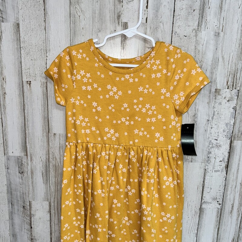 5T Yellow Floral Dress, Yellow, Size: Girl 5T