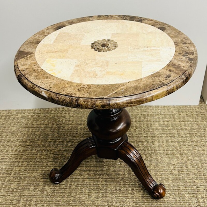 Marble Top Pedestal Table
Cream Brown Size: 24 x 24.5H
Italian Recency Style