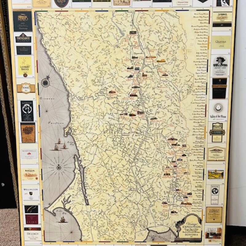CabSauv Sonoma Map Plaque