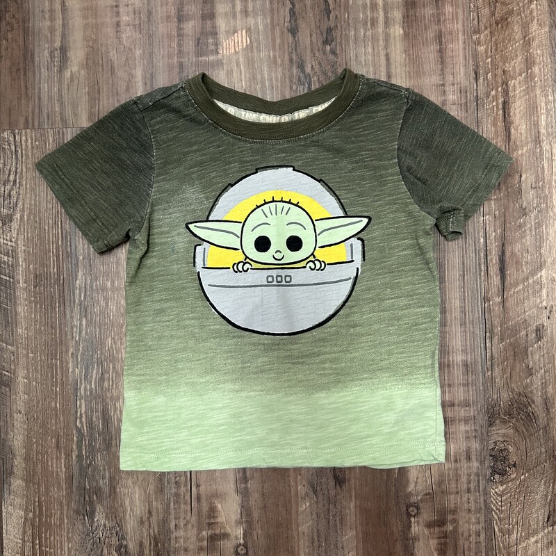 Baby Yoda Graphic Tee, Green, Size: 2 Toddler