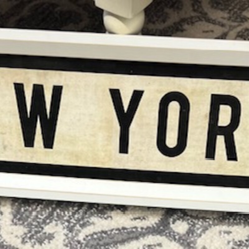 New York Wood Sign