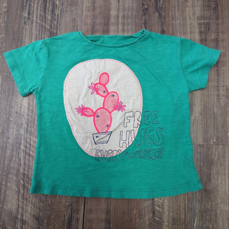 Zara Free Hugs Embroider, Green, Size: Baby 12-18