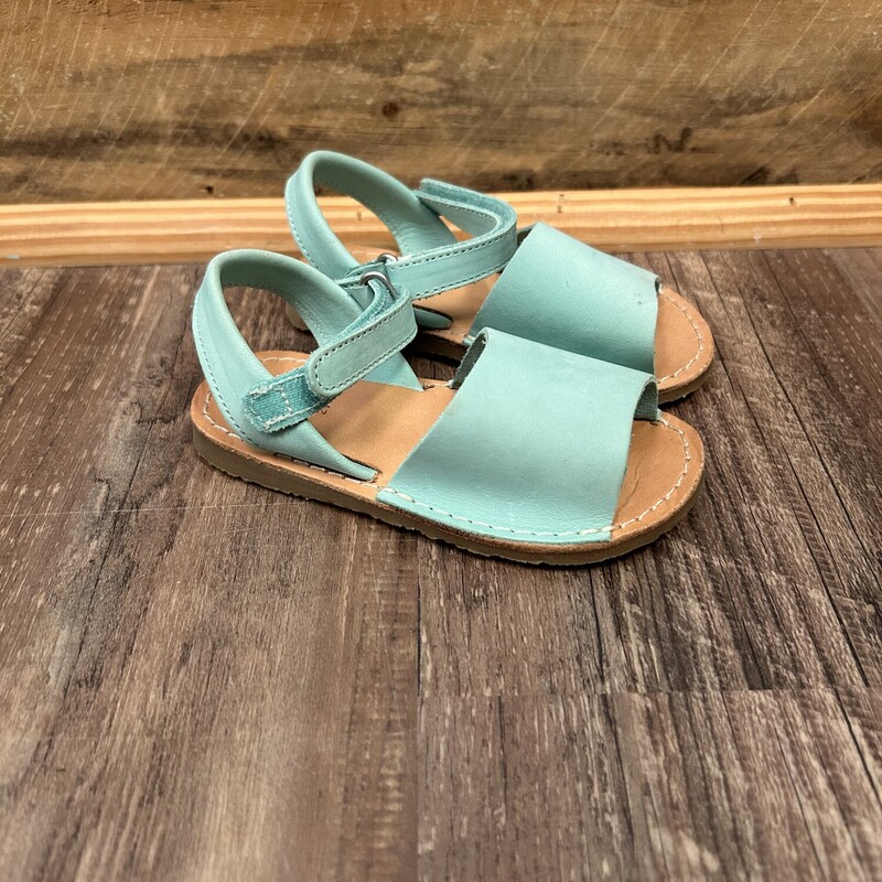 ZaraBaby Leather Sandal, Aqua, Size: Shoes 5.5