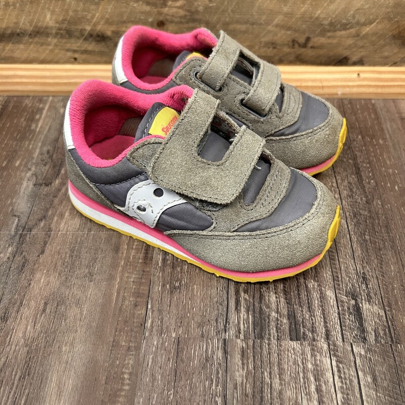 Saucony Tot Sneaker, Gray/Pin, Size: Shoes 7