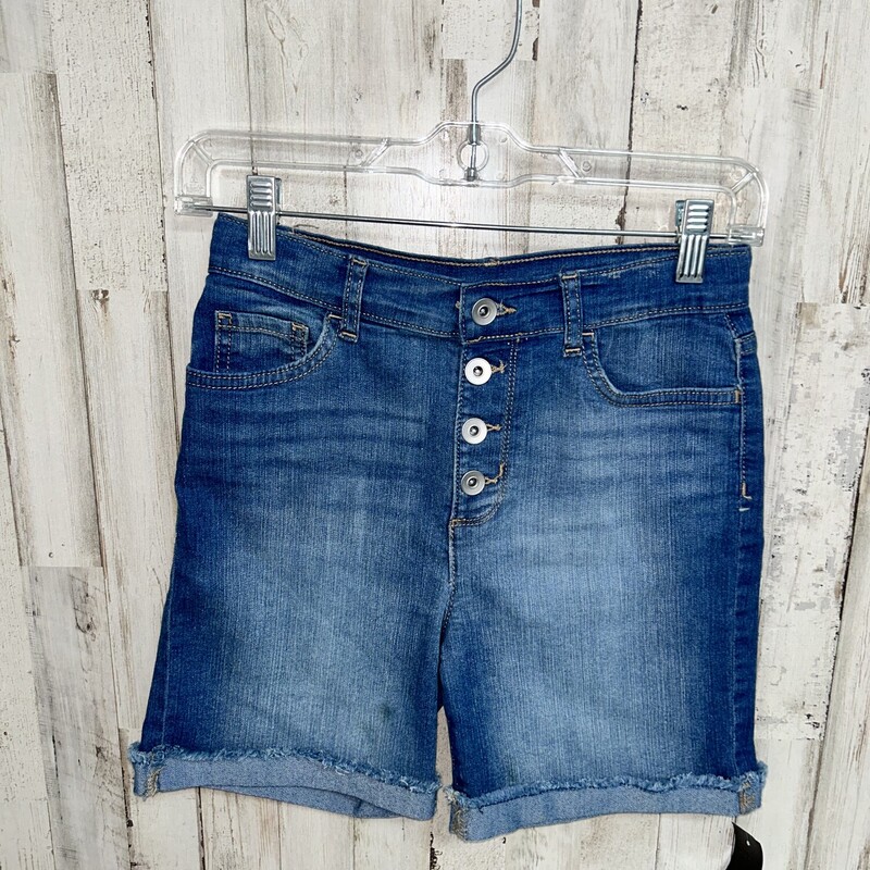 12 Denim Midi Long Shorts, Blue, Size: Girl 10 Up