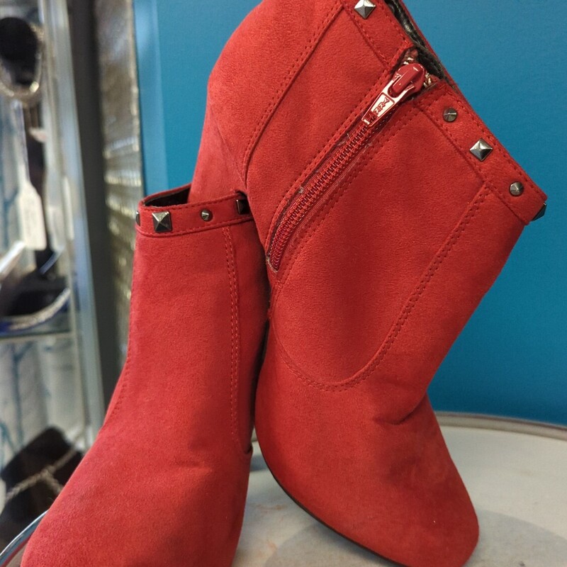 Call It Spring Bootie, Red, Size: 8.5
