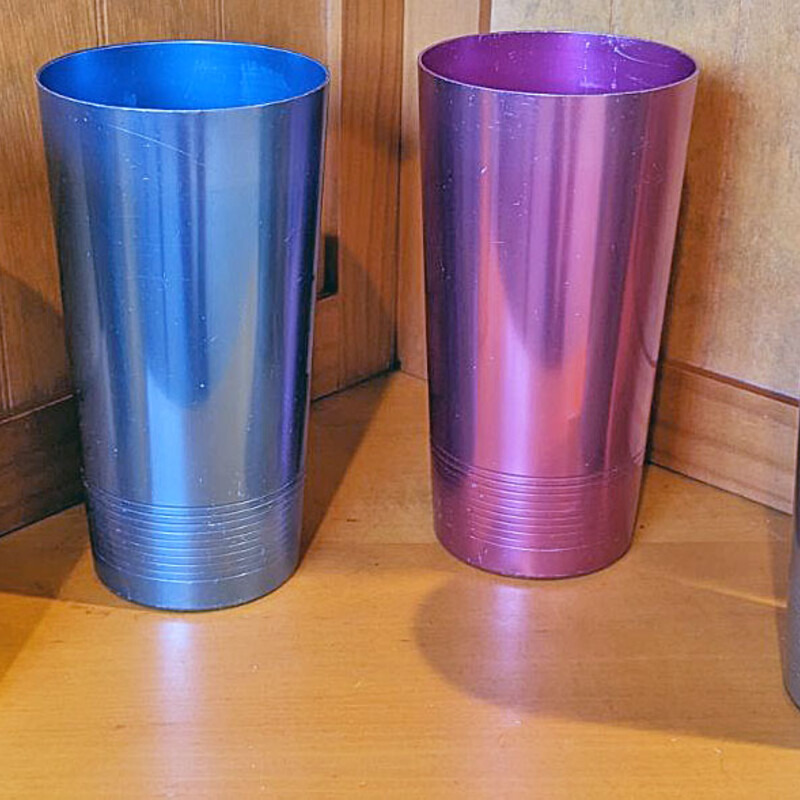 4 Vtg West Bend Aluminum Tumblers

Mid-Century
5 In Tall