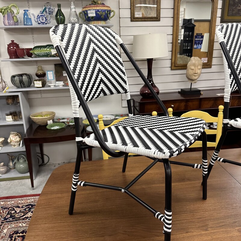 Vassholmen Outdoor Chairs, Black and White. Sold together as a PAIR.