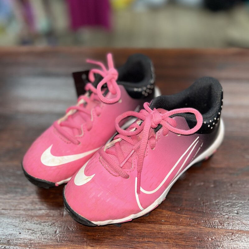 12 Pink Logo Cleats, Pink, Size: Shoes 12