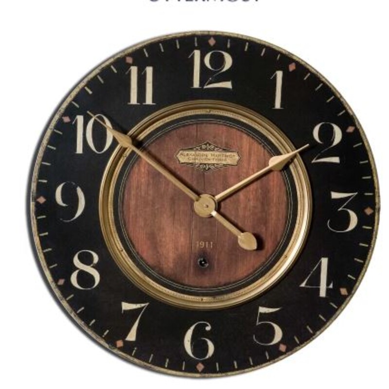Uttermost Wall Clock
Black Red White
Size: 22 Round
Battery Operated
Retail $170+