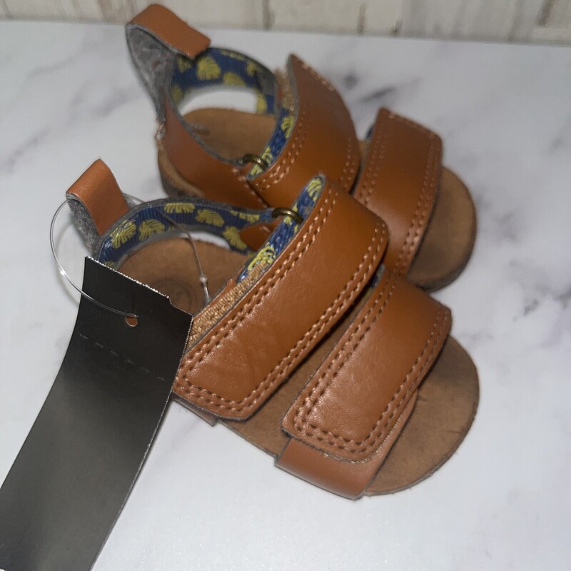 2 Tan Velcro Sandals