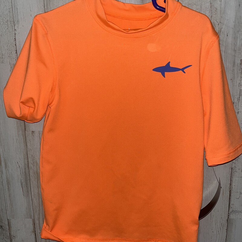 6/7 Orange Shark Swim Tee, Orange, Size: Boy 5-8