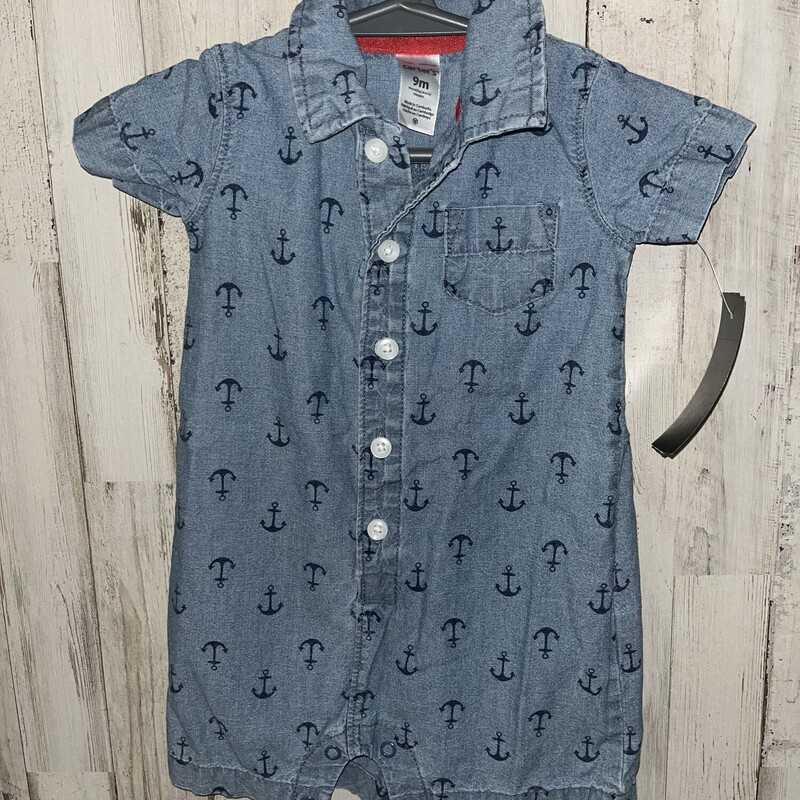 9M Chambray Anchor Romper