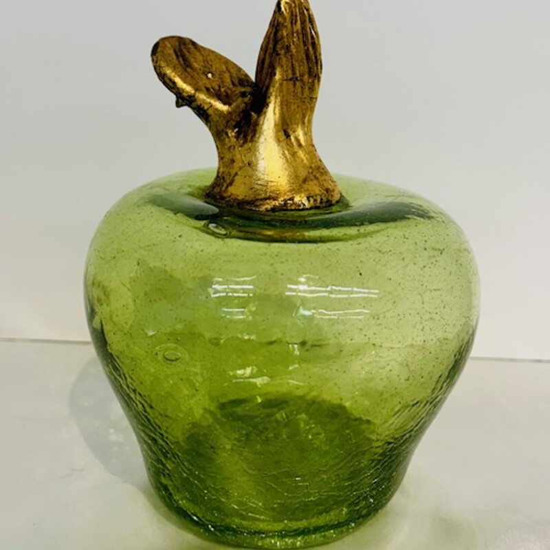 Mexican Crackled Glass Apple
Green Gold Size: 5.5 x 8H