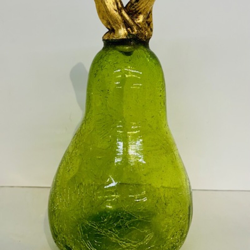 Mexican Crackled Glass Pear
Green Gold Size: 5 x 10H