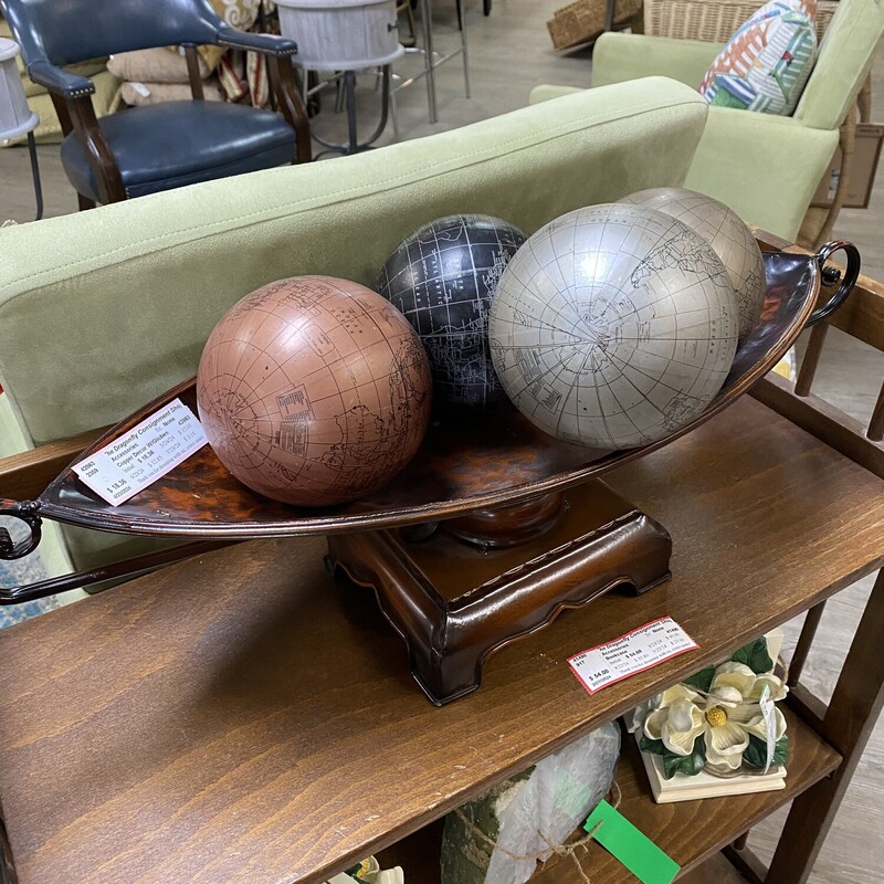 Copper Decor W/Globes