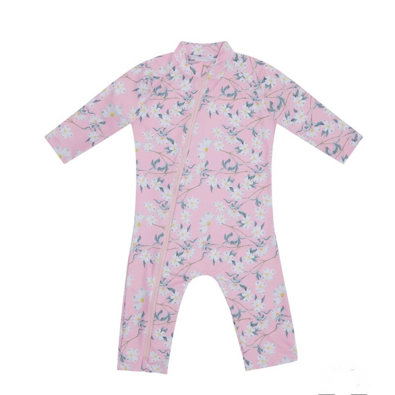 Stonz Sun Suit, Pacific Blossom, Size: 12-18M

This summer, skip the sunscreen hassle and keep your baby safe with our delightful sun suits. Crafted from non-toxic, tightly woven UPF 50+ fabric, this versatile bathing suit will quickly become a wardrobe essential. Thanks to the full-length zipper, diaper changes and potty breaks are a breeze!

Offering full-body coverage, including the neck, in seconds, simply zip up their swimsuit and they're ready for fun in the sun. Perfect for any outing, whether it's the pool, beach, waterpark, or a picnic, our prints and colors stay vibrant wash after wash.

Chemical-free UV protection that lasts: The tight-knit fabric is what keeps this sun suit effective. That means that no matter how many times you wash it, it’ll protect your little one from the harsh sun without exposing them to harmful substances.Easy bathroom breaks: Convenience is key with our two-way, full-length zipper, making bathroom breaks stress-free without the hassle of buttons.Good for swim and play: Transition seamlessly from playtime in the park to a dip in the pool with our lightweight, quick-drying fabric, eliminating the need for extra outfits.Designed for movement: our sun suits feature soft, stretchy fabric and breathable sides, allowing your child to play comfortably all day long without overheating. Plus, they're machine washable for easy upkeep, giving you one less thing to worry about this summer.