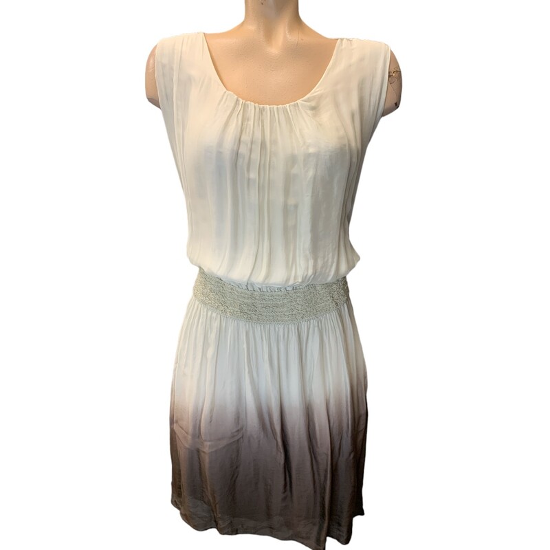 M Made In Italy Dress, Pearl/br, Size: L