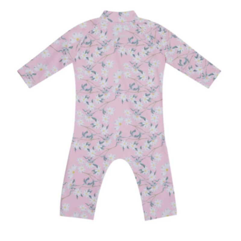 Stonz Sun Suit, Pacific Blossom, Size: 6-12M<br />
This summer, skip the sunscreen hassle and keep your baby safe with our delightful sun suits. Crafted from non-toxic, tightly woven UPF 50+ fabric, this versatile bathing suit will quickly become a wardrobe essential. Thanks to the full-length zipper, diaper changes and potty breaks are a breeze!<br />
<br />
Offering full-body coverage, including the neck, in seconds, simply zip up their swimsuit and they're ready for fun in the sun. Perfect for any outing, whether it's the pool, beach, waterpark, or a picnic, our prints and colors stay vibrant wash after wash.<br />
<br />
Chemical-free UV protection that lasts: The tight-knit fabric is what keeps this sun suit effective. That means that no matter how many times you wash it, it’ll protect your little one from the harsh sun without exposing them to harmful substances.Easy bathroom breaks: Convenience is key with our two-way, full-length zipper, making bathroom breaks stress-free without the hassle of buttons.Good for swim and play: Transition seamlessly from playtime in the park to a dip in the pool with our lightweight, quick-drying fabric, eliminating the need for extra outfits.Designed for movement: our sun suits feature soft, stretchy fabric and breathable sides, allowing your child to play comfortably all day long without overheating. Plus, they're machine washable for easy upkeep, giving you one less thing to worry about this summer.
