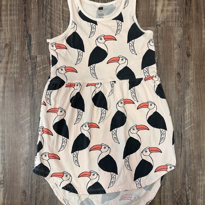 TEA Bird Print Knit Dress