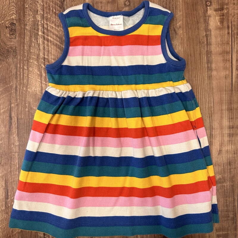 Hanna A Stripe Tank Dress, Rainbow, Size: 2 Toddler