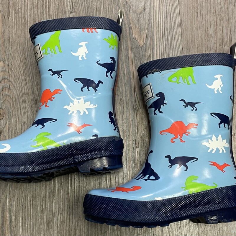Hatley Dino Rain Boots, Blue, Size: 8T