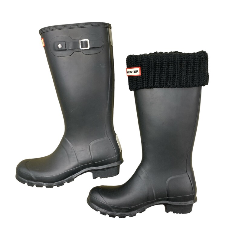 Hunter Boots, Black, Size: 6