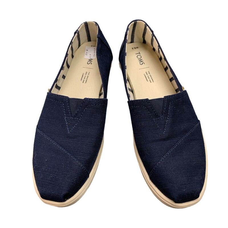 Toms, Navy, Size: 8.5