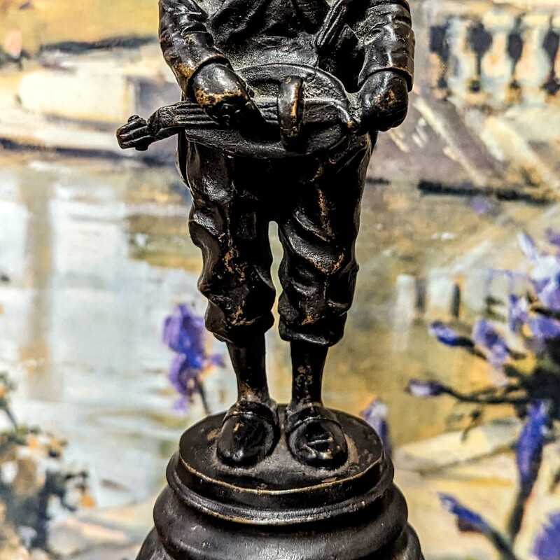 Boy With Violin Statue