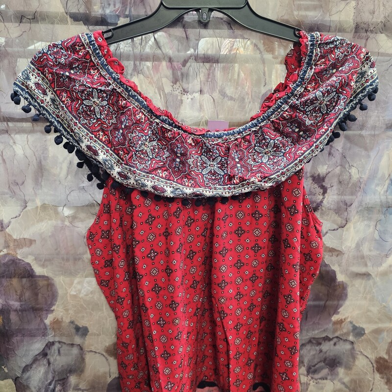 Super cute summer style top in red white and blue.