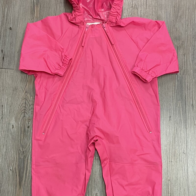 Splashy PVC Rain Suit, Fuchsia, Size: 12-18M
