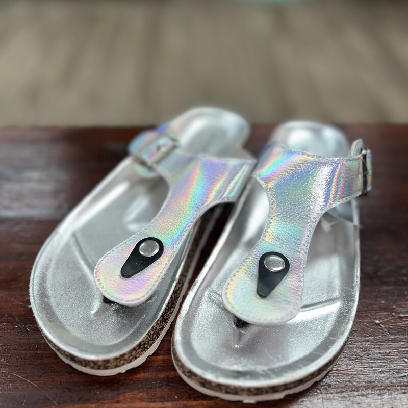 A6 Silver Buckle Sandals