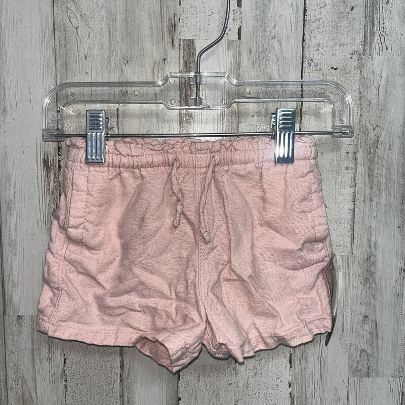 2T Pink Linen Shorts, Pink, Size: Girl 2T