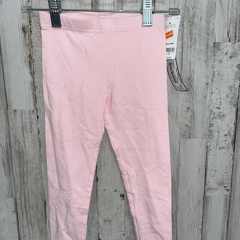 NEW 4T Pink Cotton Leggin, Pink, Size: Girl 4T