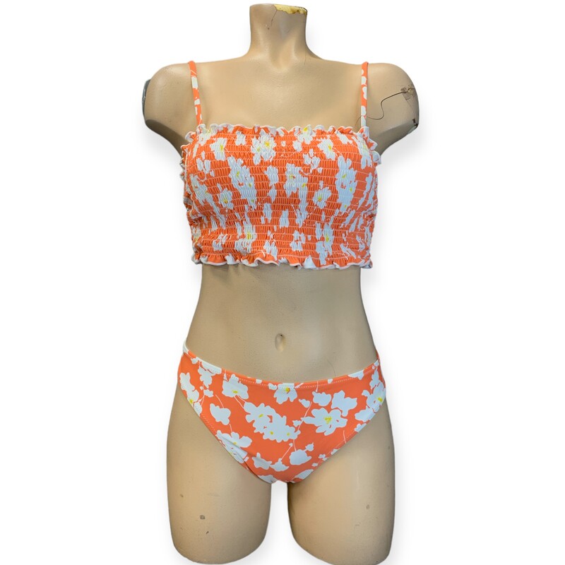Cupshe SwimwearNWT, Coral/wh, Size: M